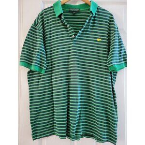 Masters Collection Mens Blue Green stripe Golf polo shirt size XL Pima Cotton